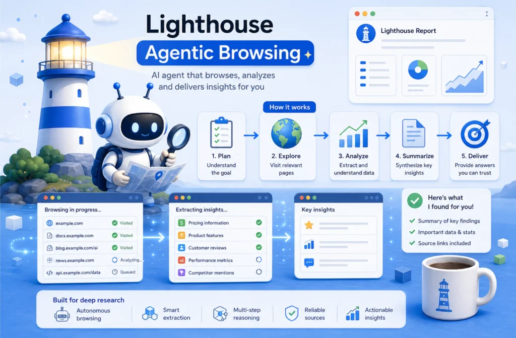 Google Lighthouse Agentic Browsing