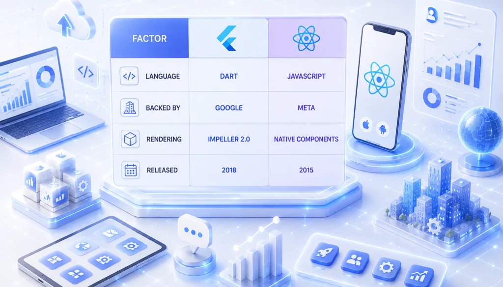 Quick Comparison: Flutter vs. React Native