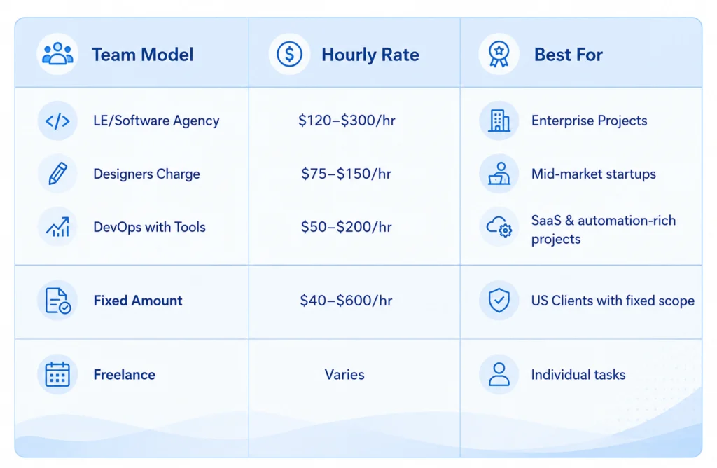 SaaS Development Cost by Team Model