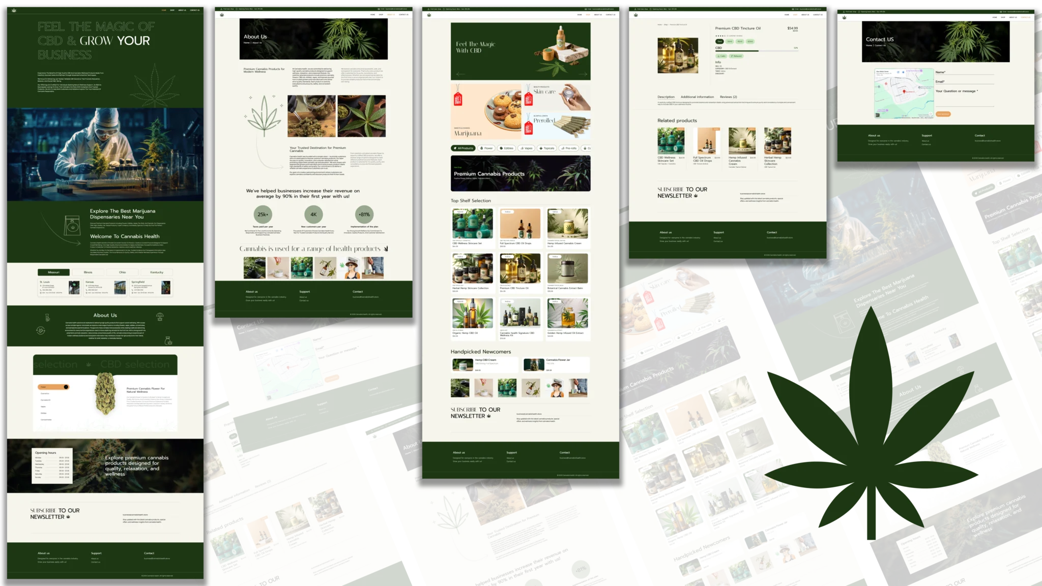 Cannabis Health Store design screen 2