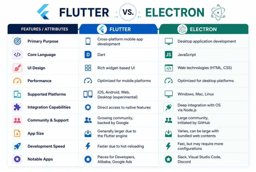 Flutter vs Electron